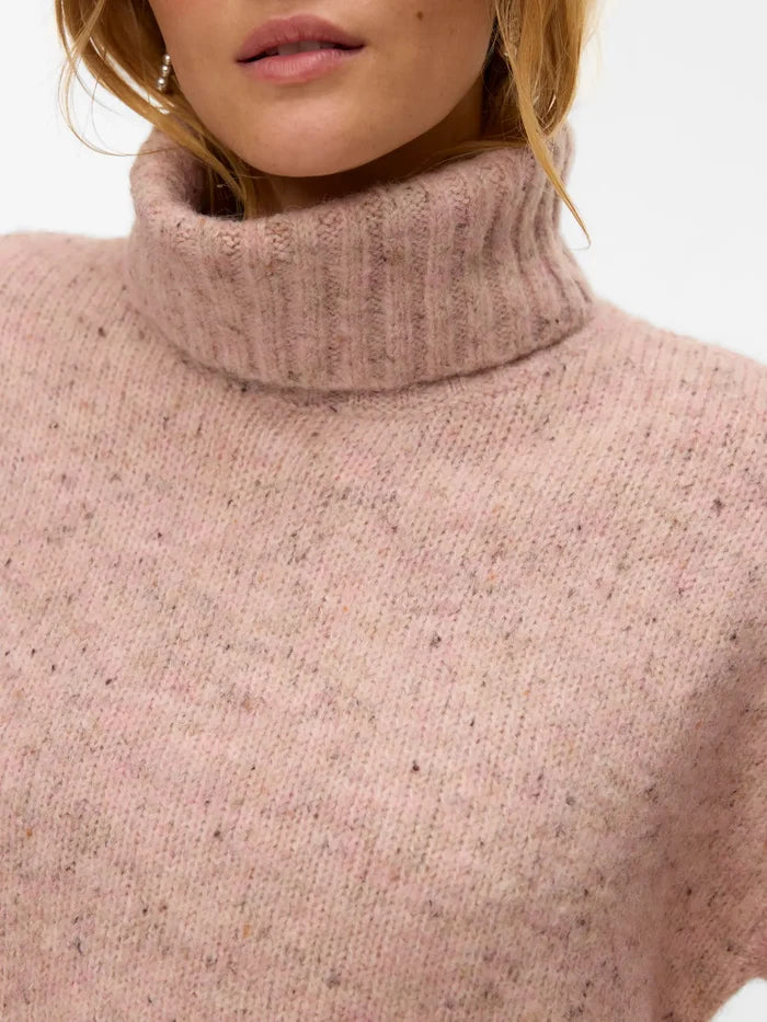 10331348 VMingrid LS Roll Neck Pullover