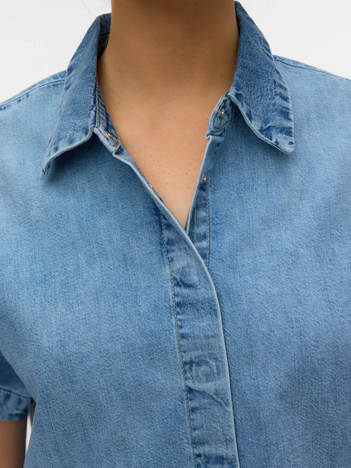 10344715 VMingeborg SS Denim Shirt
