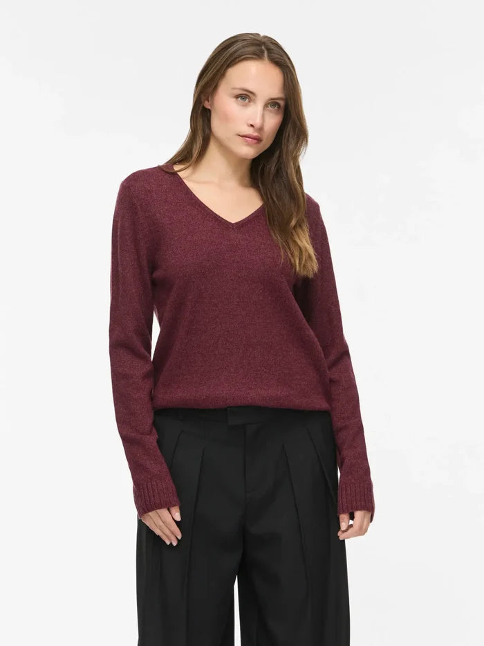 14042769 VIRIL V-Neck L/S Knit Top