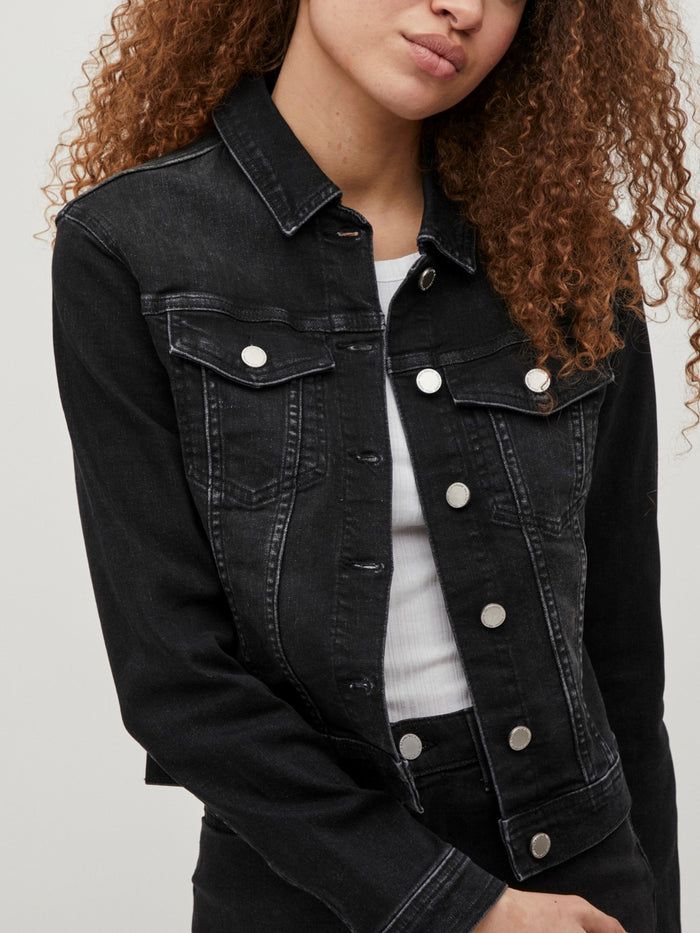 14071091 Vineed IT L/S Denim Jacket BLK