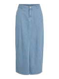 14102028 VIkyra Milk Stripe Long Denim Skirt