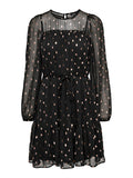 15277620 Onlivy FR Foil L/S V neck dress