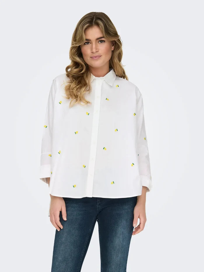 15283743 ONLnew lina Grace LS EMB Shirt WVN