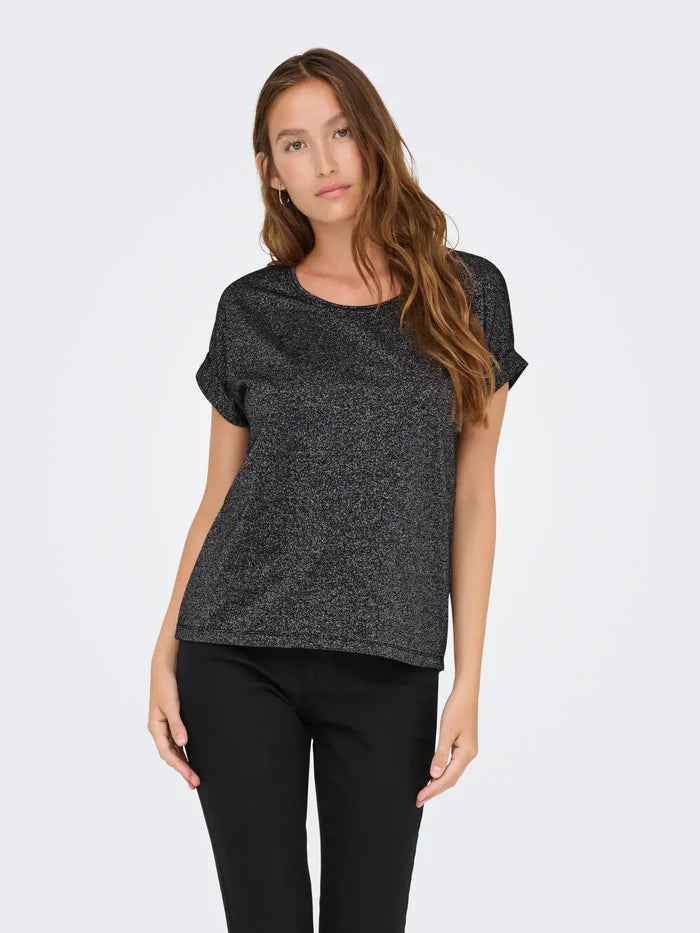 15356991 ONLmoster Glitter S/S Top
