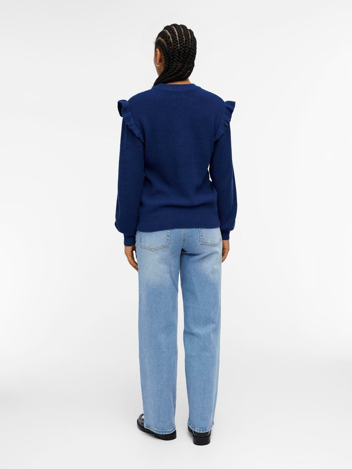 23039233 OBJmalena L/S Ruffle Pullover