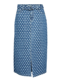 23044744 OBJHedda HW Midi Denim Skirt CC1 AW