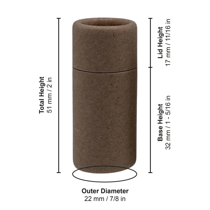 .25 ounce / 7 g Paper Lip Balm Tubes