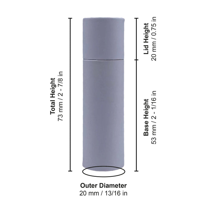 .3 ounce / 8.5 g White Coated Paper Lip Balm Tubes
