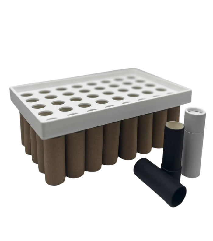 .3 ounce / 8.5 g White Coated Paper Lip Balm Tubes
