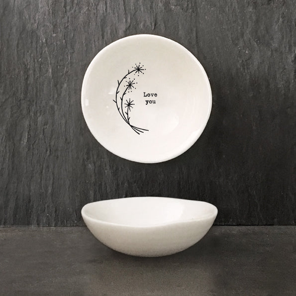 6110 Small Hedgerow bowl Love you