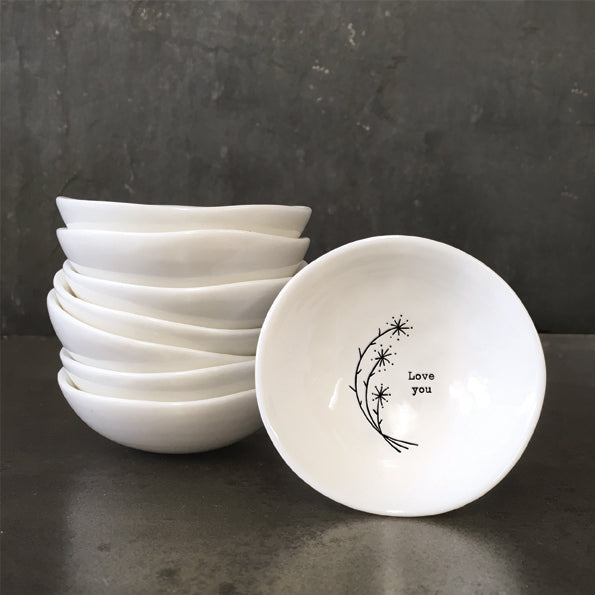 6110 Small Hedgerow bowl Love you