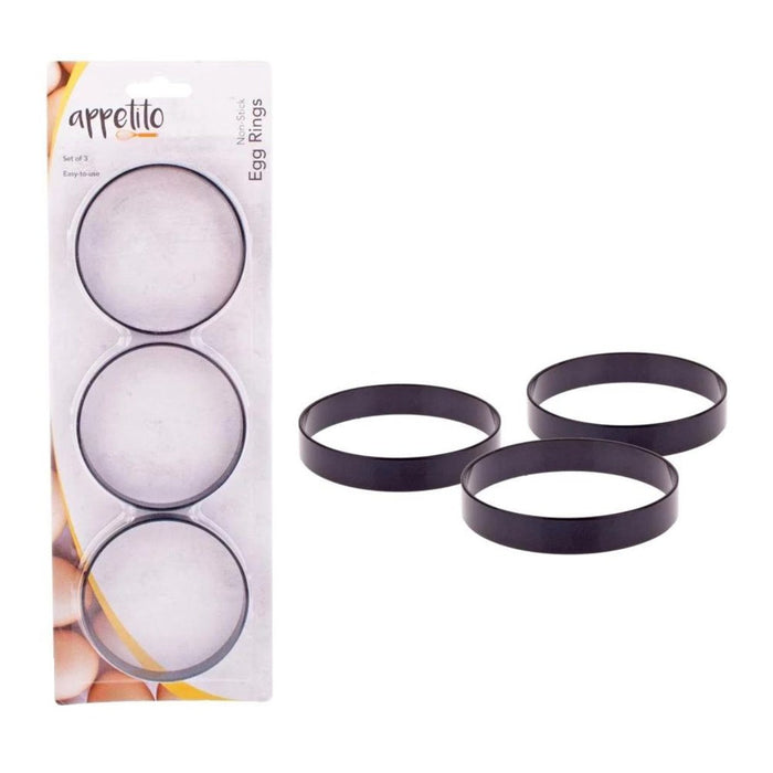 Appetito Non-Stick Egg Rings - Set of 3