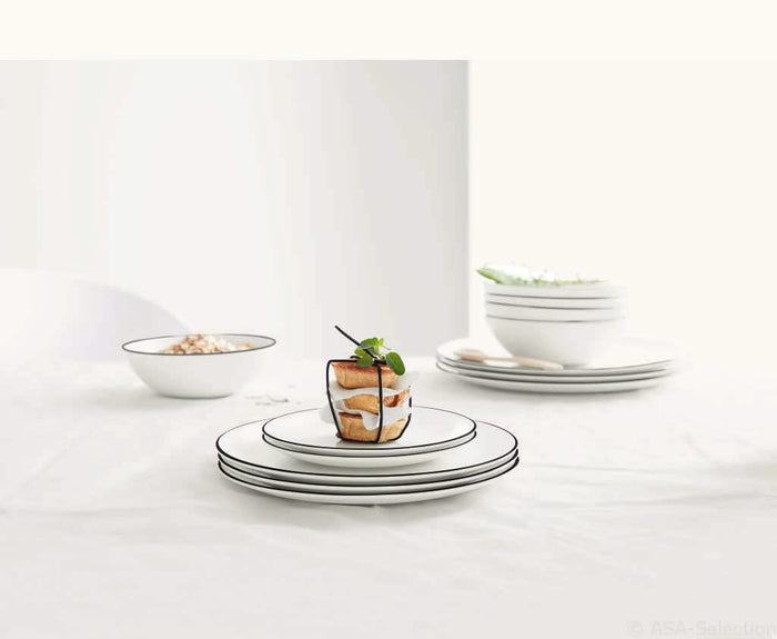 ASA Selection Ontbijtborden / Dessertborden A Table Ligne Noire ø 21 cm - 4 Stuks