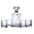BarCraft Cut Glass 900ml Whiskey Decanter Set - 5 Piece