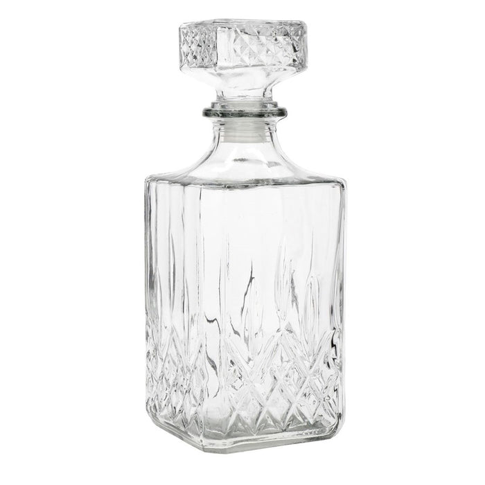BarCraft Cut Glass 900ml Whiskey Decanter Set - 5 Piece