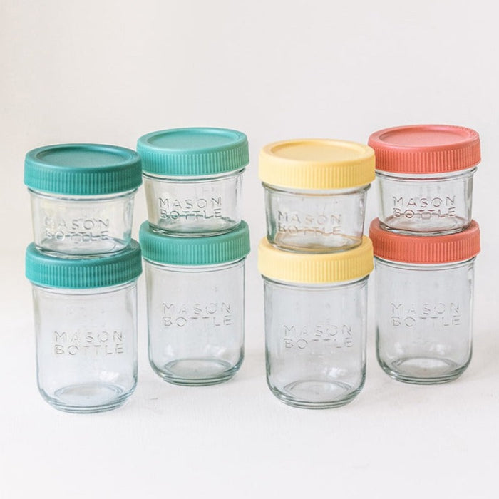 Breastmilk Storage Jar Set Rainbow 4 oz and 8 oz