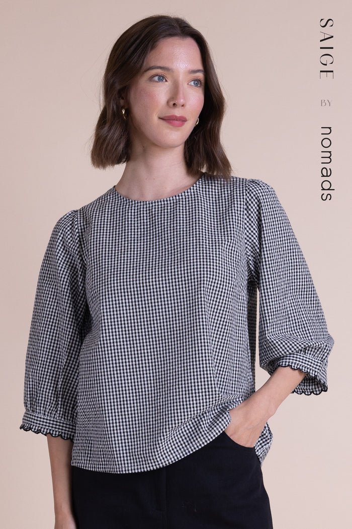 CC4274 Cotton Puff Sleeve Top