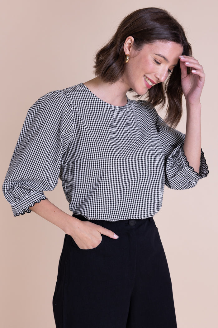 CC4274 Cotton Puff Sleeve Top