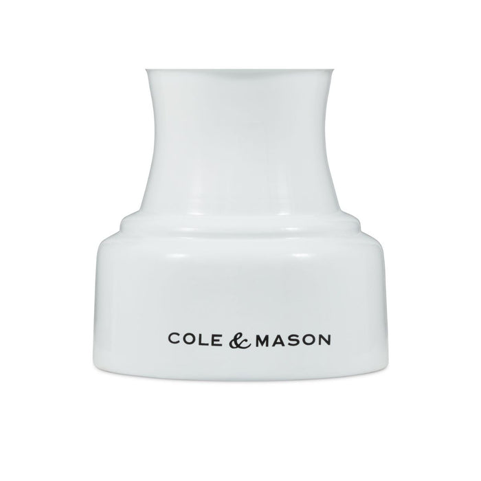 Cole & Mason Hoxton White Gloss Salt Mill - 10.4cm