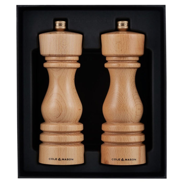Cole & Mason London Mills Natural Beech Gift Set - 18cm