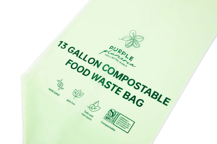 Compostable Kitchen Garbage Bags – 13 Gallon & 3 Gallon Sizes. Durable & Leak Proof