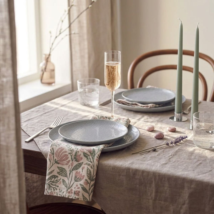 Cookinglife Dinerborden Linen Grijs ø 27 cm – 6 stuks