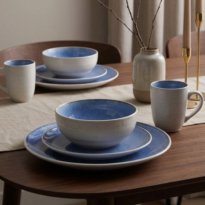 Cookinglife Dinerborden Nola Blauw ø 27 cm – 6 stuks