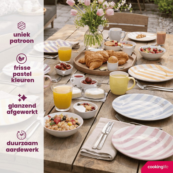 Cookinglife Dinerborden Spring Vibes ø 26.5 cm - 6 Stuks