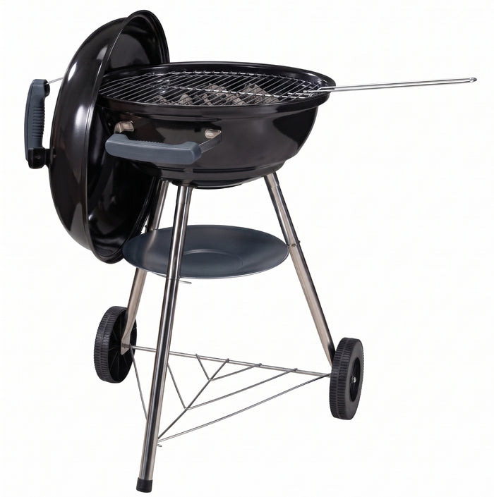 Cookinglife Kogel BBQ met wielen Fire & Flavour - Houtskool - 45 cm - Zwart