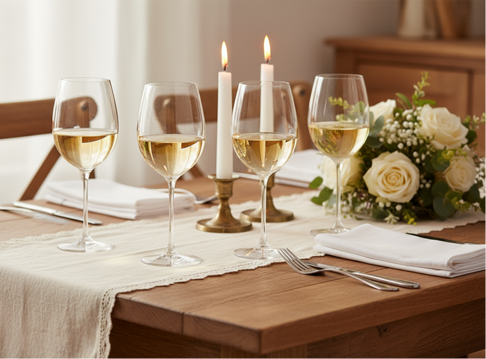 Cookinglife Witte Wijnglazen Solare 410 ml - 4 Stuks