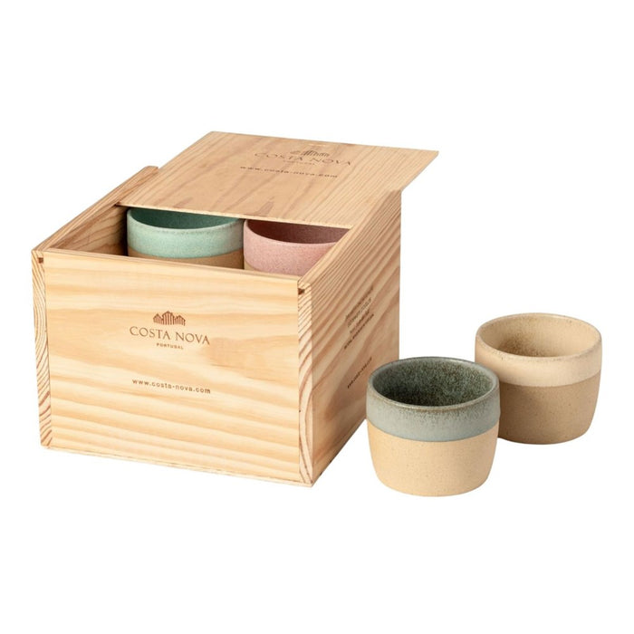 Costa Nova Arenito Multicoloured Cappuccino Cups - 200ml, Set of 8