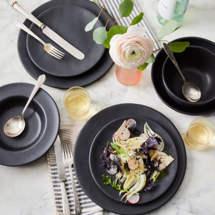 Costa Nova Roda Pasta Plate - Black - 22cm