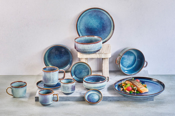 Cosy & Trendy Dinerborden Jade Indigo ø 27 cm - 4 Stuks
