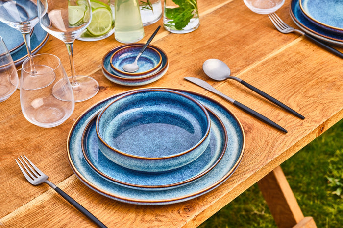 Cosy & Trendy Dinerborden Jade Indigo ø 27 cm - 4 Stuks
