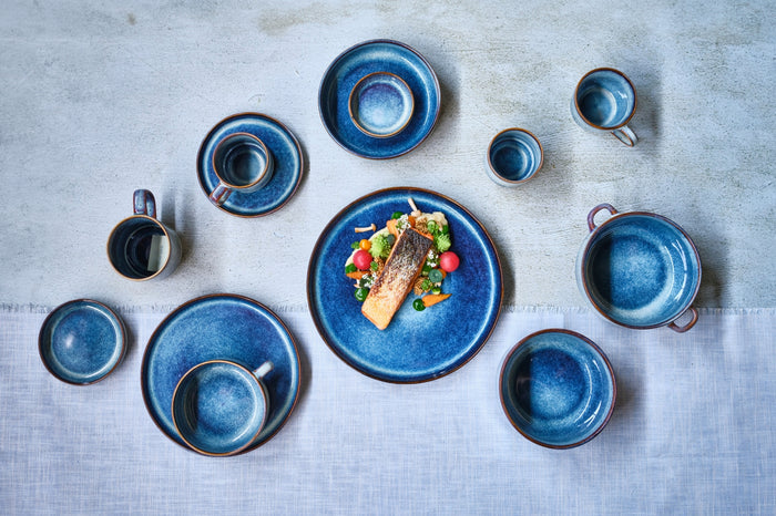 Cosy & Trendy Dinerborden Jade Indigo ø 27 cm - 4 Stuks