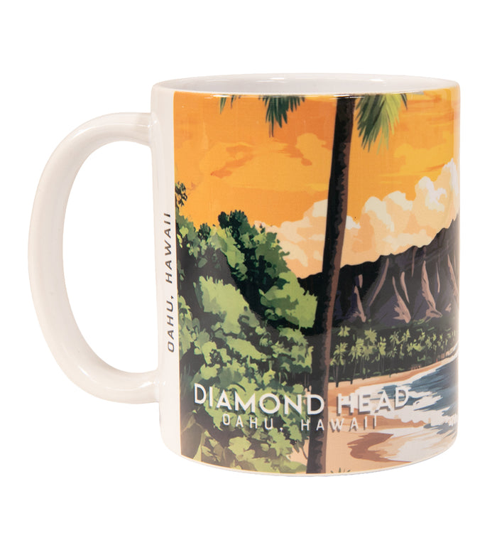 "Diamond Head" Travel Art Mug