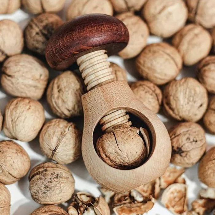 Dishy Beechwood Screw Nutcracker