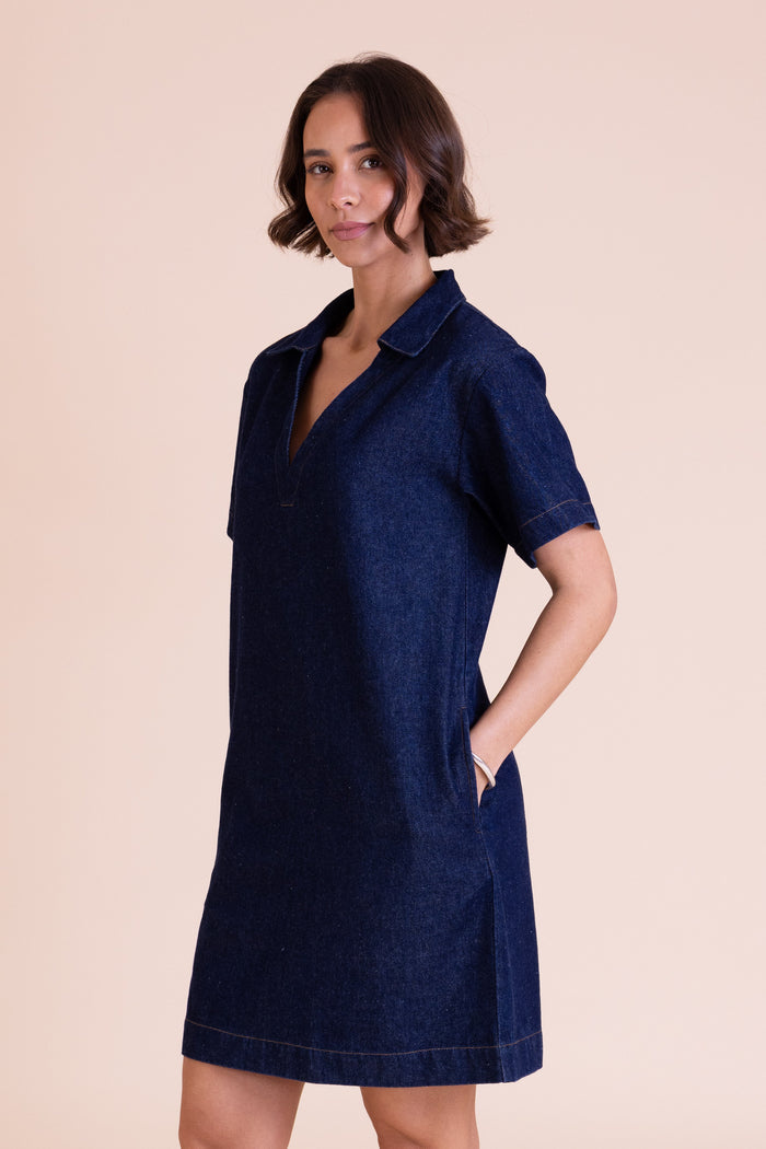 DM3211 Open Collar Dress
