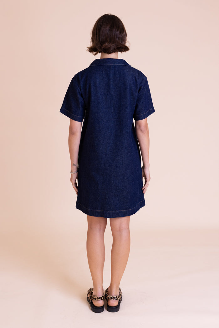 DM3211 Open Collar Dress