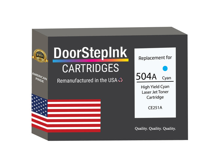 HP 504A High Yield Cyan LaserJet Toner Cartridge, CE251A