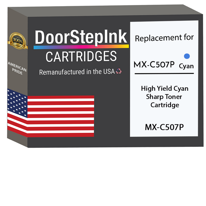Sharp MX-C507P High Yield Cyan Remanufactured in the USA Toner Cartridge