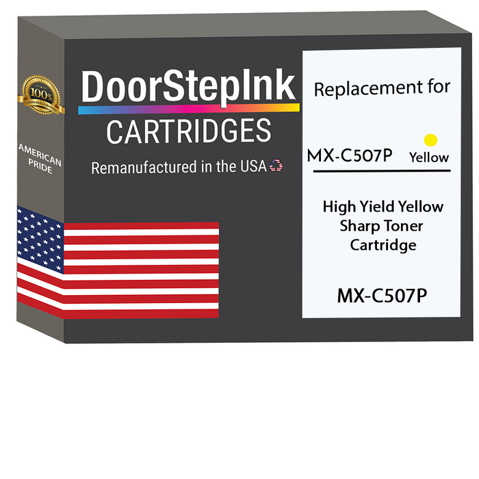 Sharp MX-C507P High Yield Yellow Remanufactured in the USA Toner Cartridge Media 1 of 1