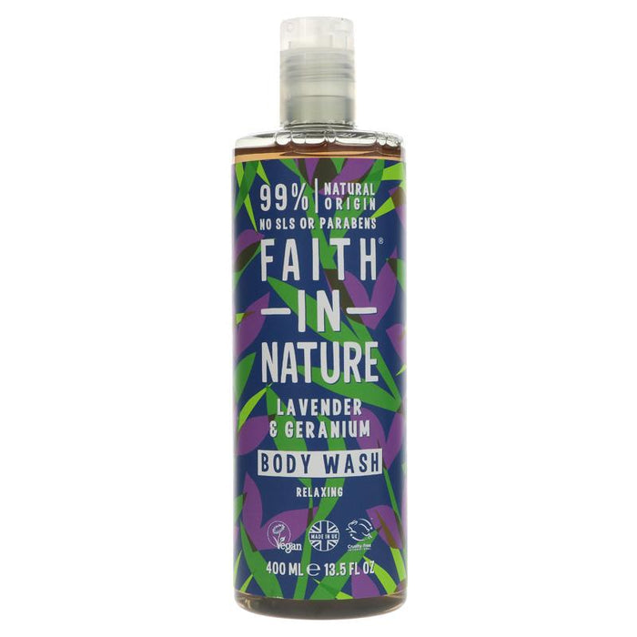 Dy105 Faith in Nature Bodywash Lav/Ger 400Ml Btl