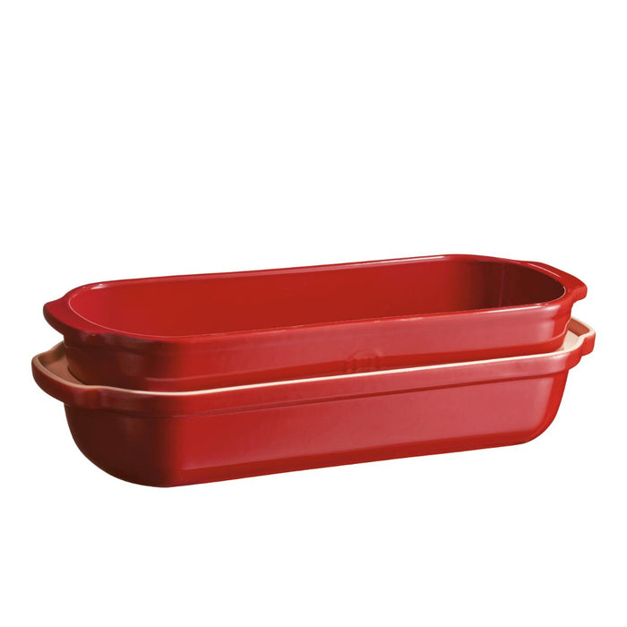Emile Henry Large Bread Loaf Baker - 39.5 x 15cm - Burgundy