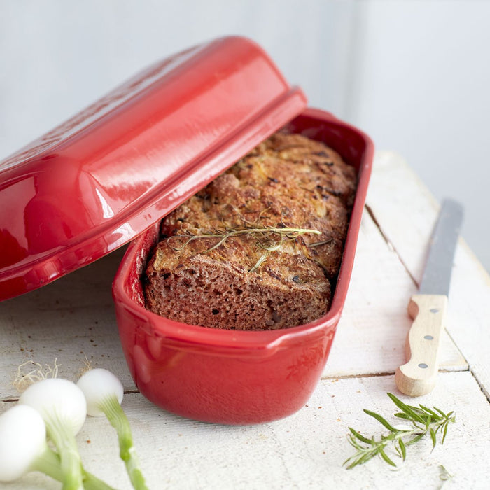 Emile Henry Large Bread Loaf Baker - 39.5 x 15cm - Burgundy