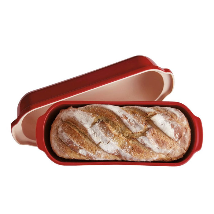 Emile Henry Large Bread Loaf Baker - 39.5 x 15cm - Burgundy