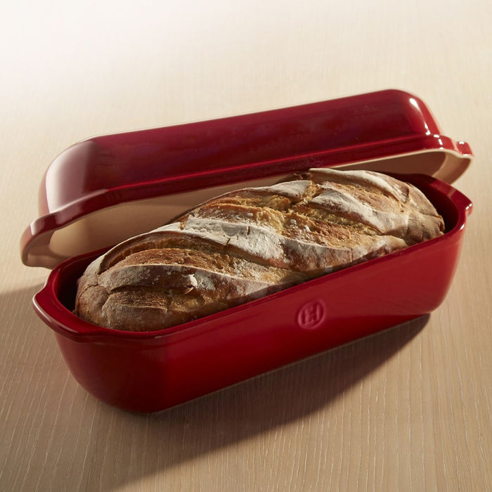 Emile Henry Large Bread Loaf Baker - 39.5 x 15cm - Burgundy