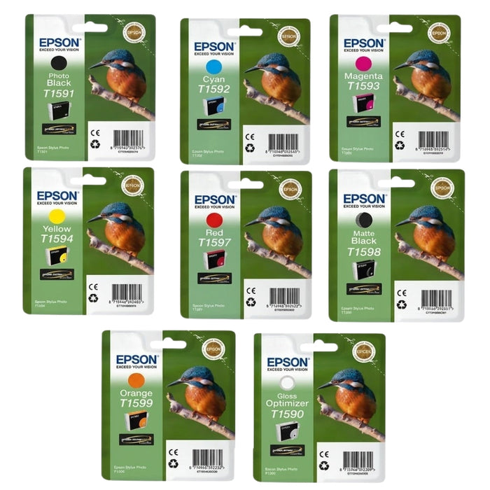 Epson T159 Black and Color Ink Cartridge ( Pack of 8)