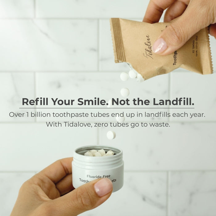 Fluoride Cool Mint Toothpaste Tablets — 4 Months