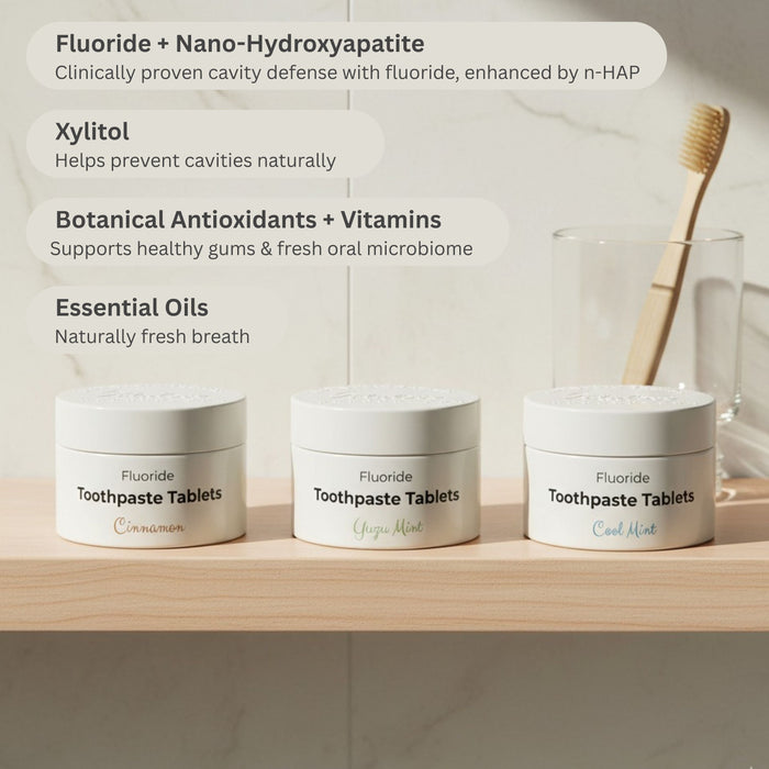 Fluoride Cool Mint Toothpaste Tablets — 4 Months